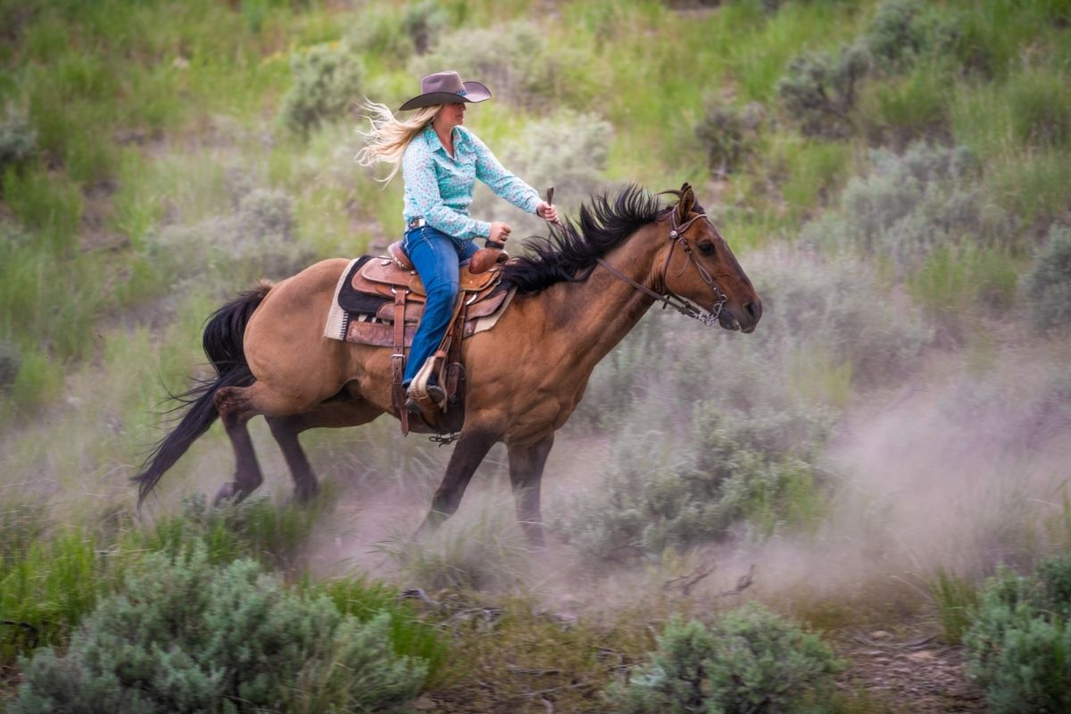 Cowgirl Horseback Riding