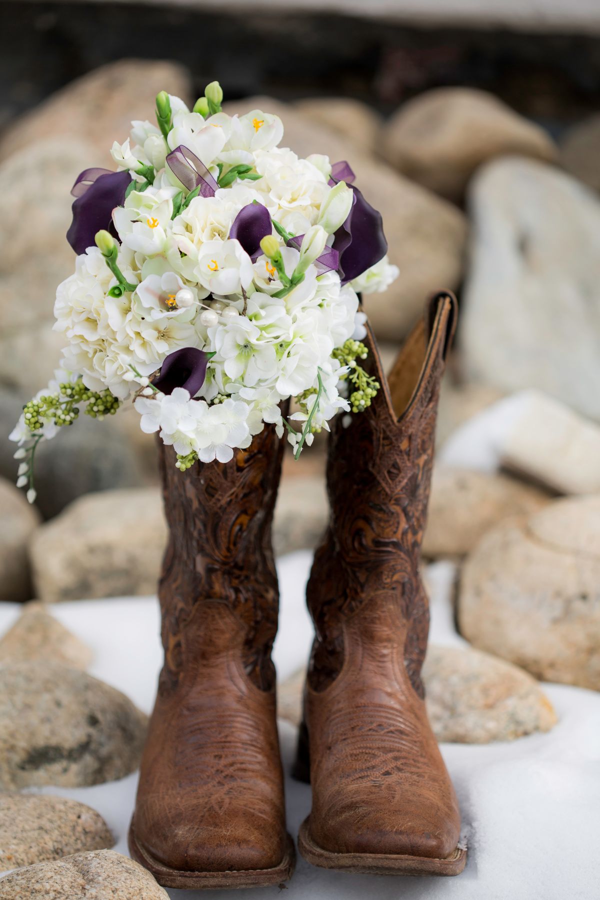  cowboy boots with flowers