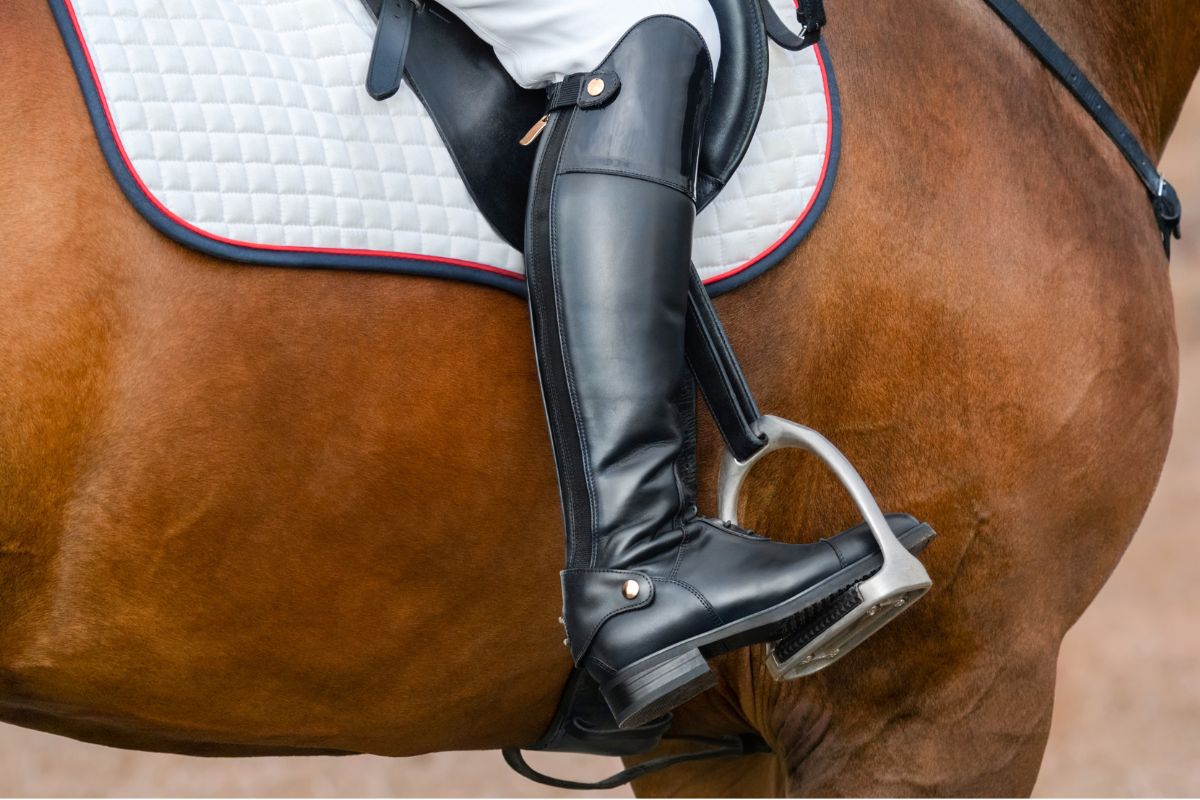 Ridding boot in the stirrup