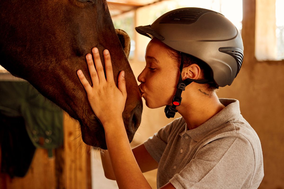 Horse kisses